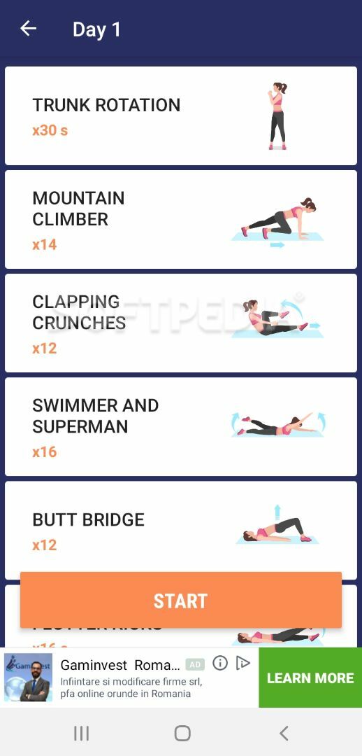 Abs Workout - Burn Belly Fat with No Equipment screenshot #1