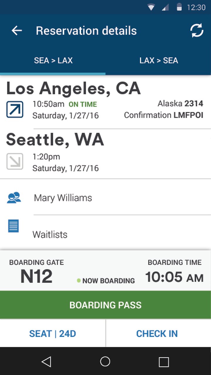 Alaska Airlines screenshot #2