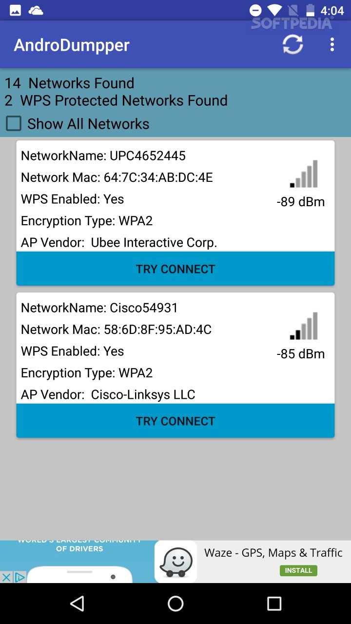 AndroDumpper ( WPS Connect ) screenshot #2