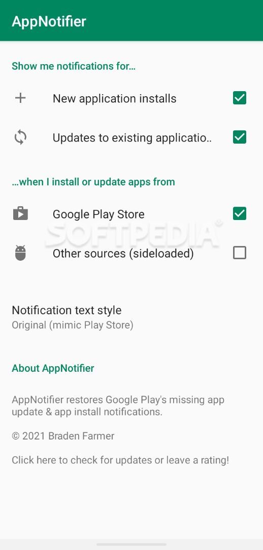 AppNotifier screenshot #0