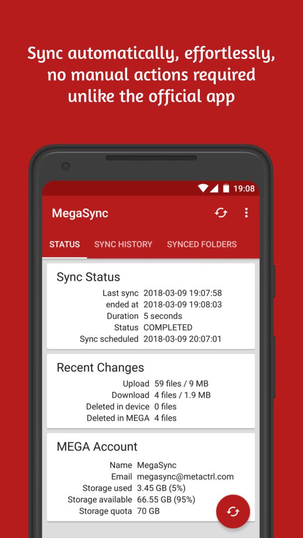 Autosync for MEGA - MegaSync screenshot #3