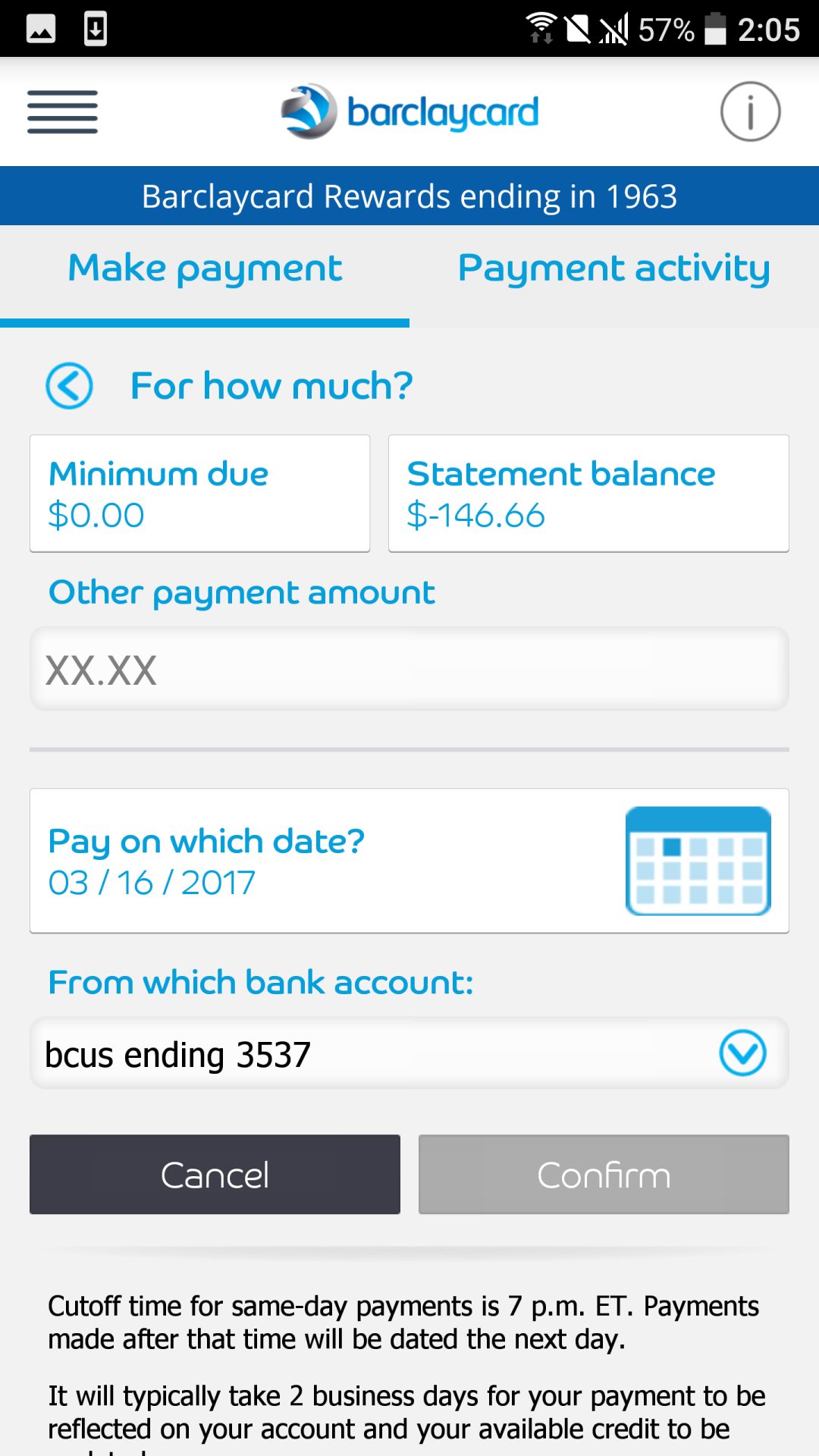 Barclaycard for Android screenshot #4