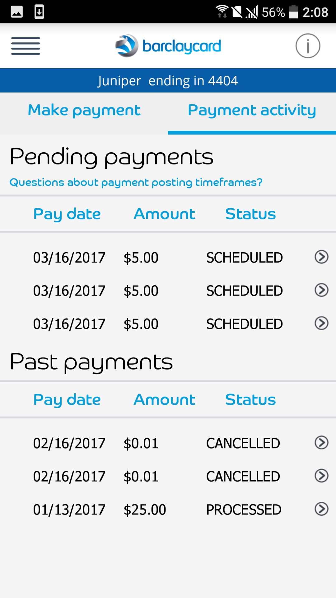Barclaycard for Android screenshot #5