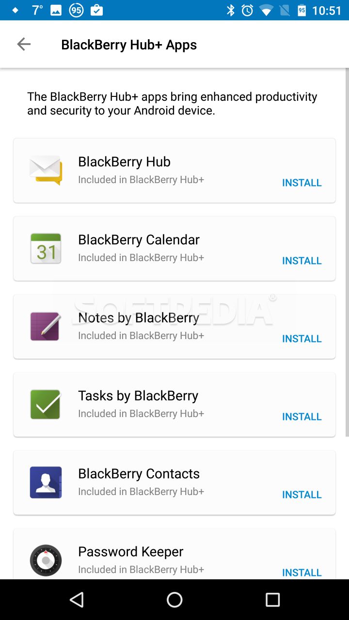 BlackBerry Hub+ Services screenshot #1