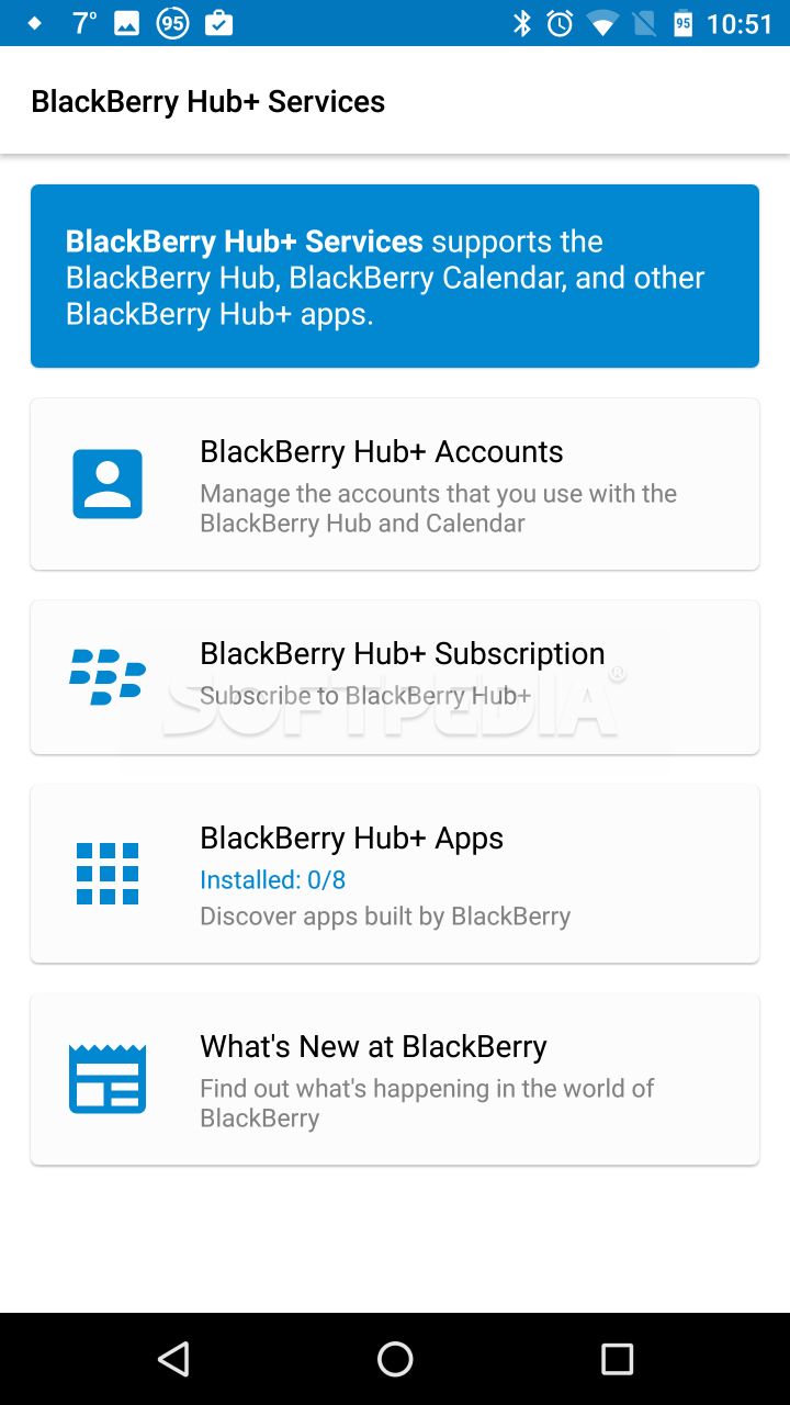 BlackBerry Hub+ Services screenshot #2