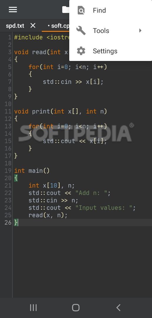 Brackeys IDE - Code Editor for Android screenshot #2