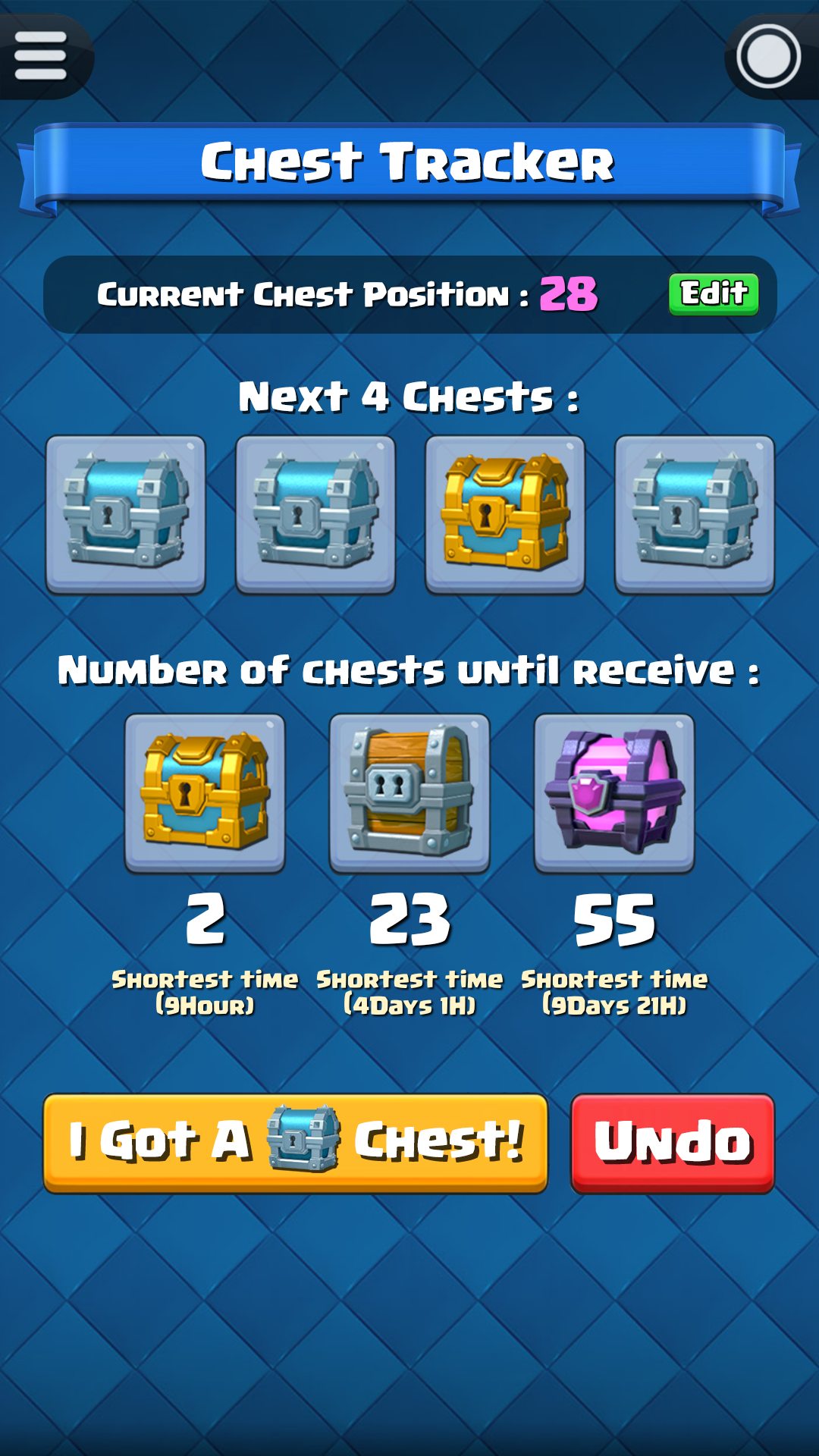 Chest Tracker for Clash Royale screenshot #0