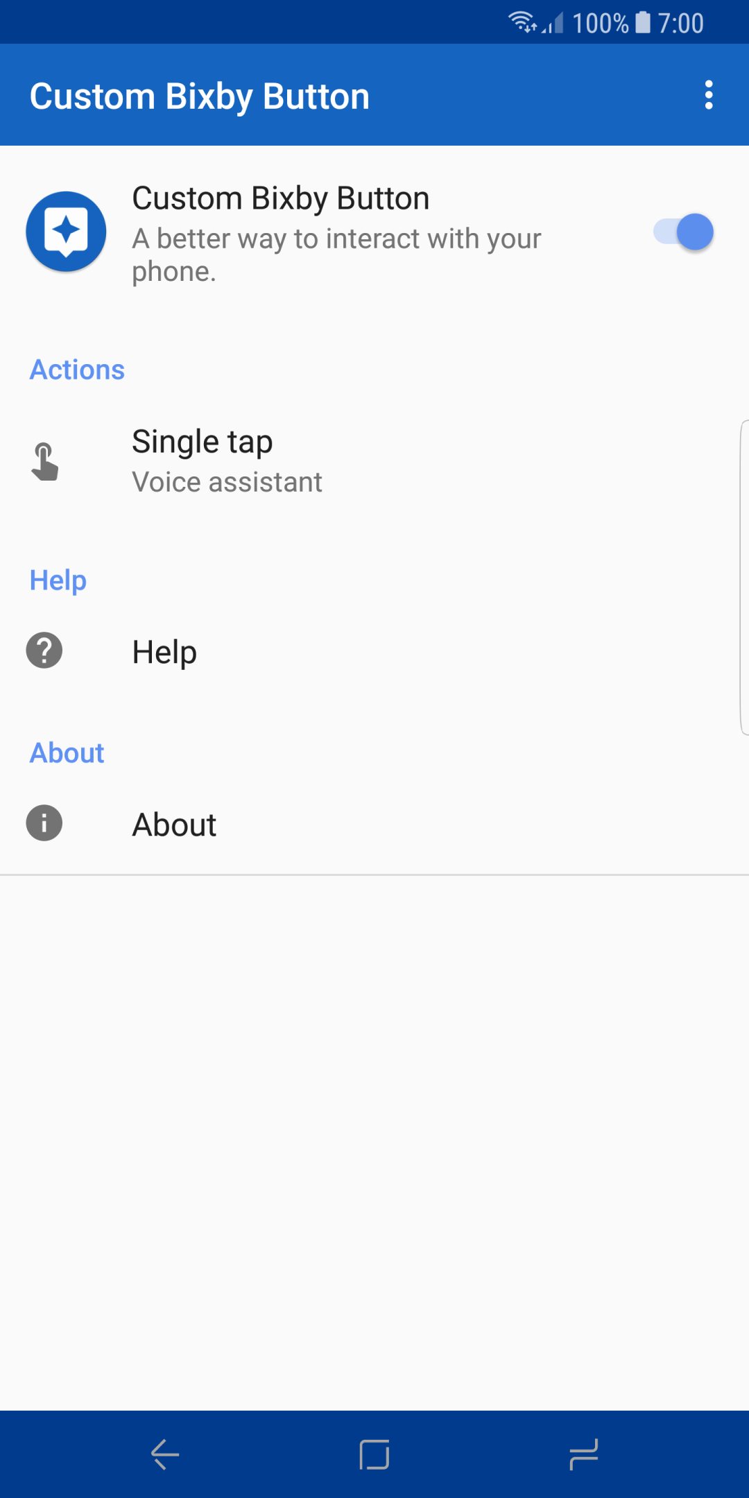 Custom Bixby Button (S8 / S8+) screenshot #0