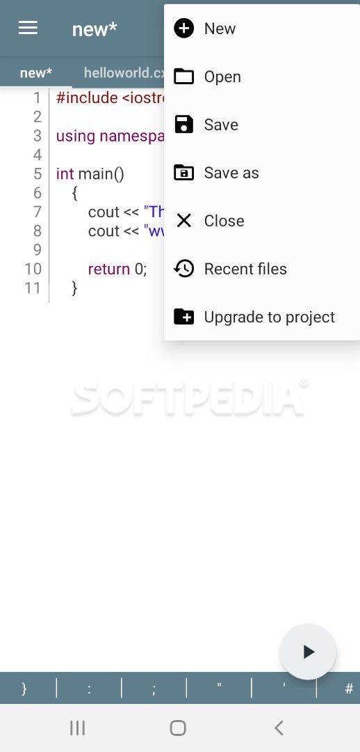 Cxxdroid - C++ compiler IDE for mobile development screenshot #5