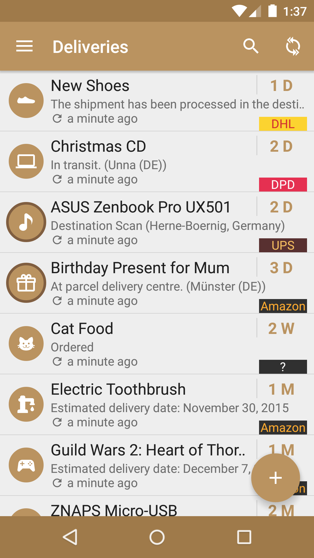 Deliveries Package Tracker screenshot #1
