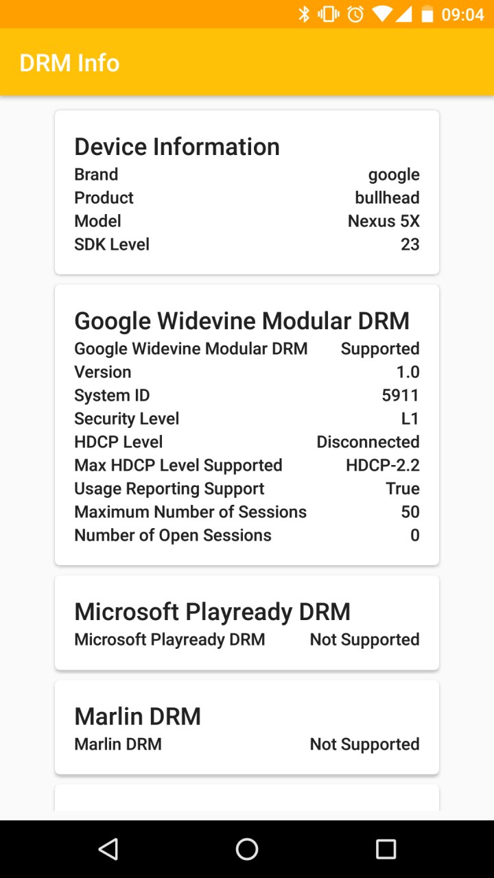 DRM Info screenshot #1