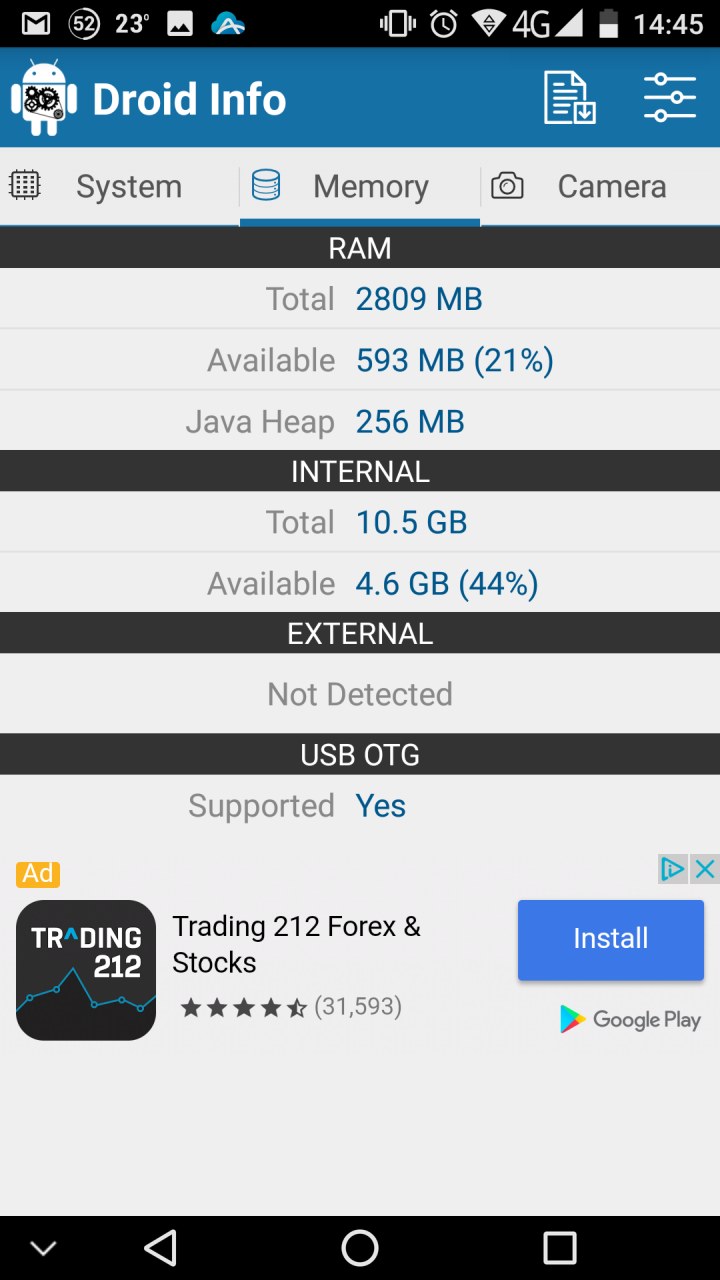 Droid Hardware Info screenshot #2