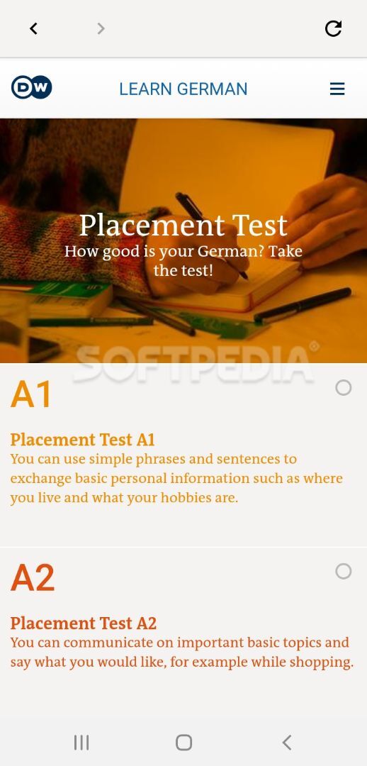 DW Learn German - A1, A2, B1 and placement test screenshot #1