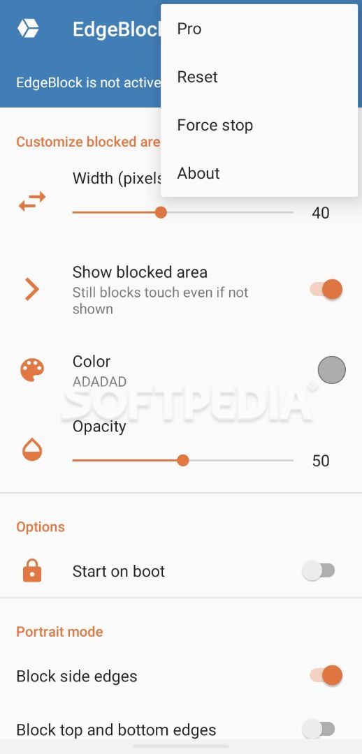 EdgeBlock: Screen edge touch blocker screenshot #5