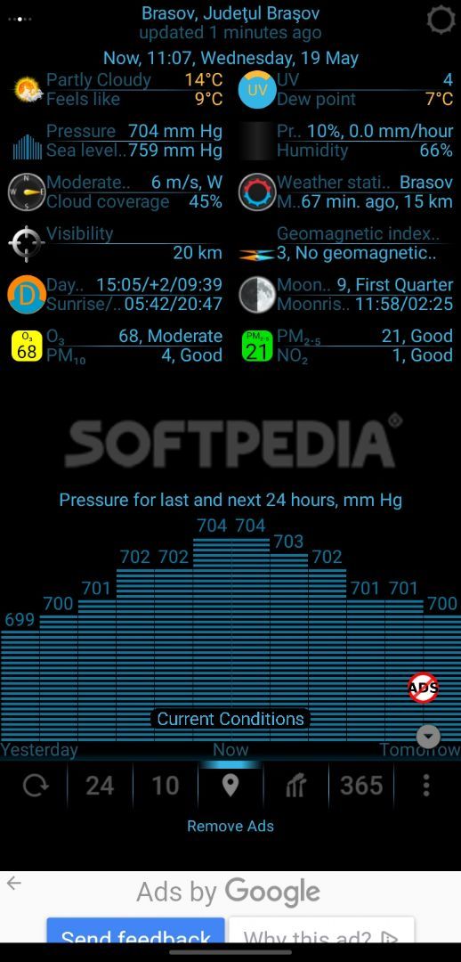 Weather app & widget with barometer: eWeather HDF screenshot #4