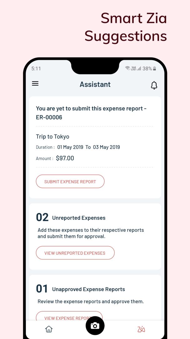 Expense Reporting and Approval - Zoho screenshot #1
