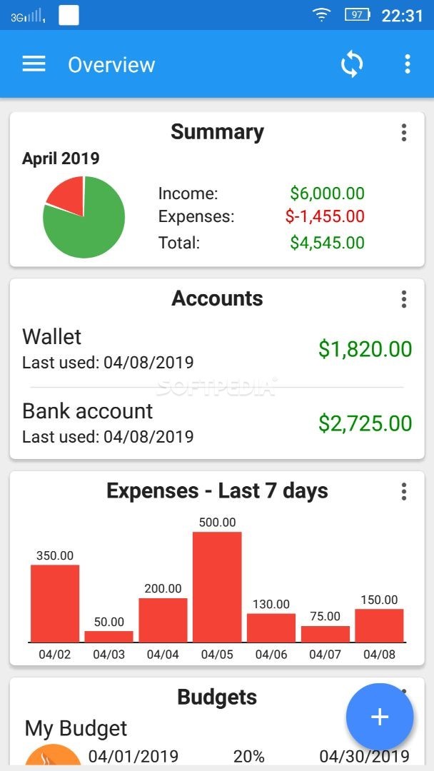 Fast Budget - Expense & Money Manager screenshot #1