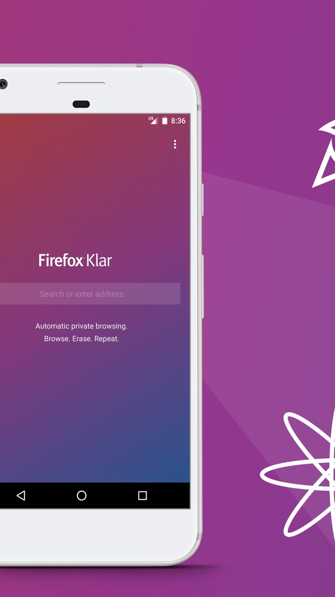 Firefox Klar: The privacy browser screenshot #1
