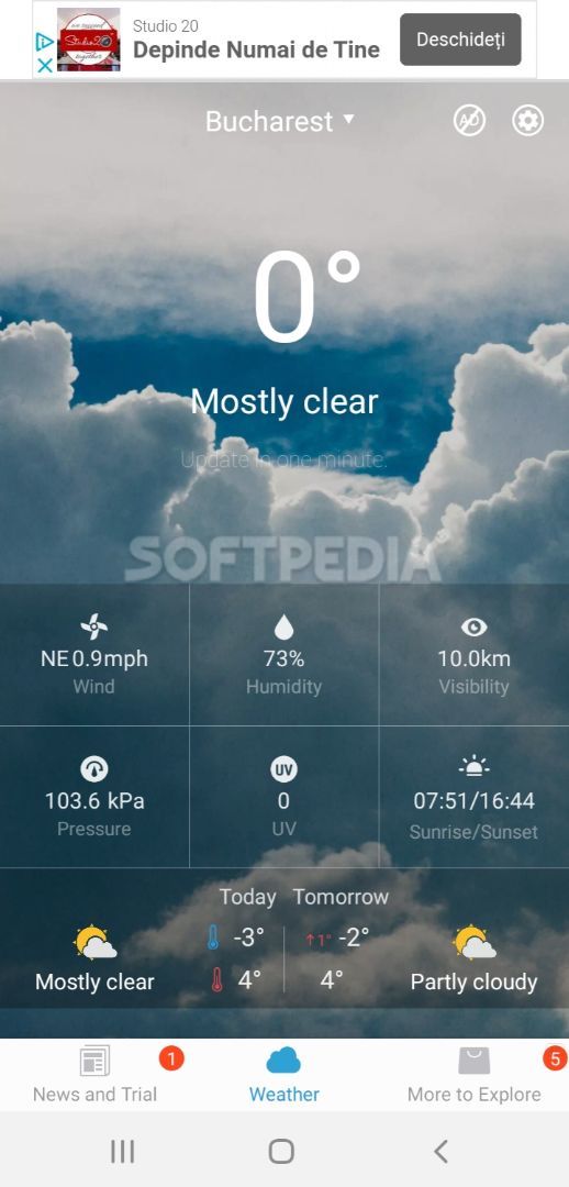Free Weather Forecast & Clock Widget screenshot #0
