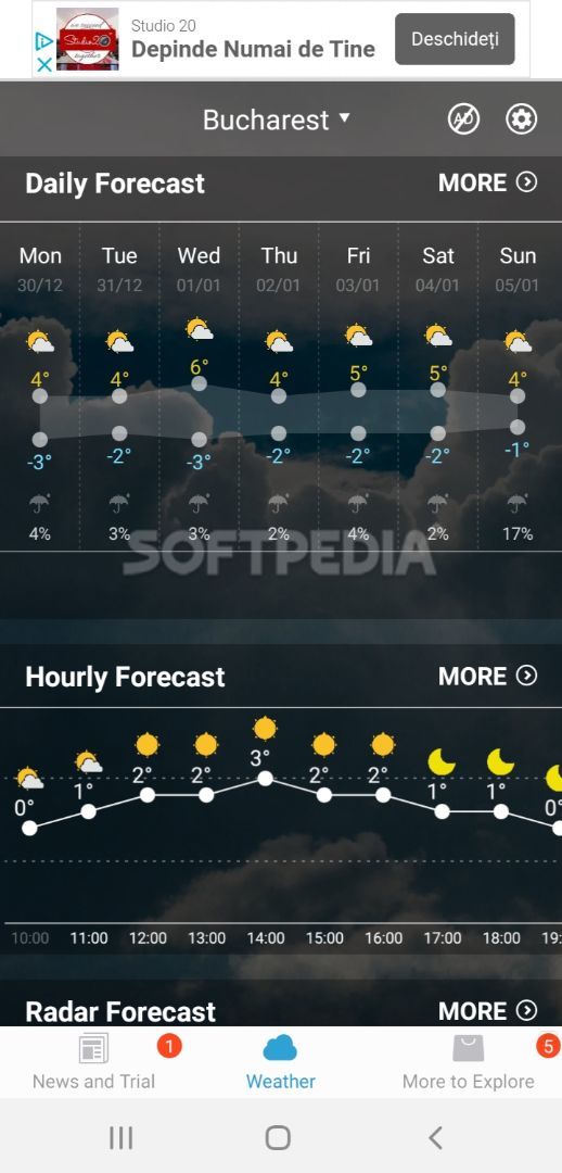 Free Weather Forecast & Clock Widget screenshot #3