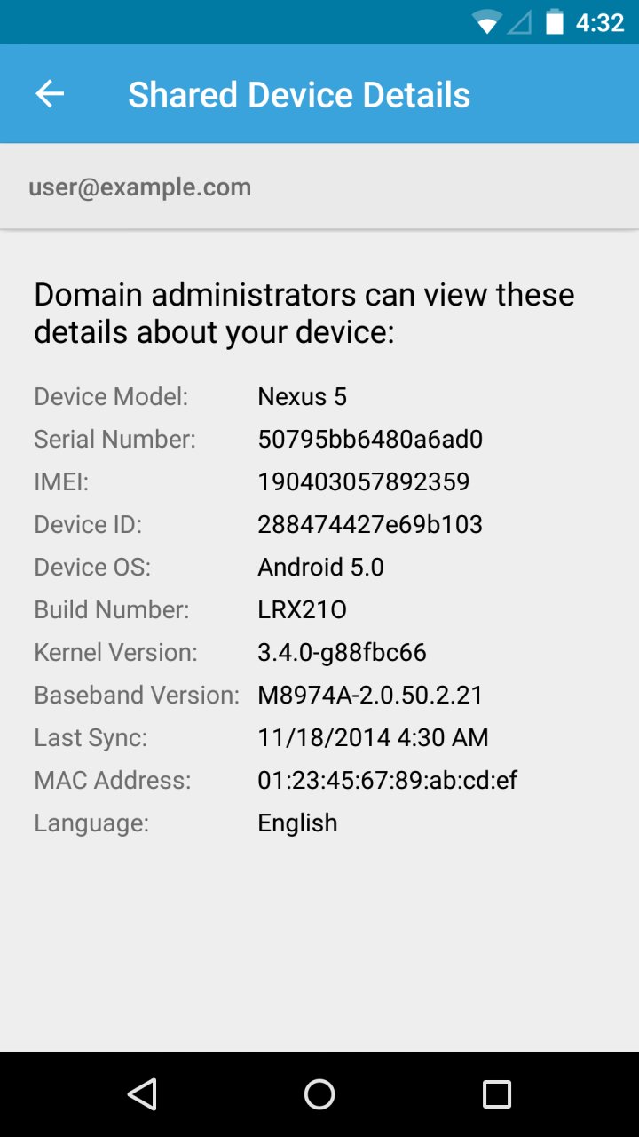 Google Apps Device Policy screenshot #0