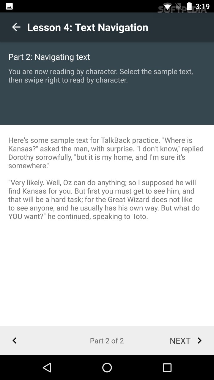 Google TalkBack screenshot #2