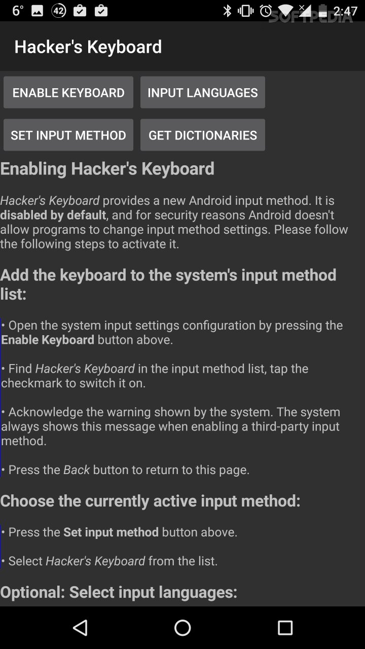 Hacker's Keyboard screenshot #0