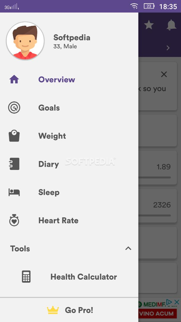 Health Mate - Calorie Counter & Weight Loss App screenshot #0