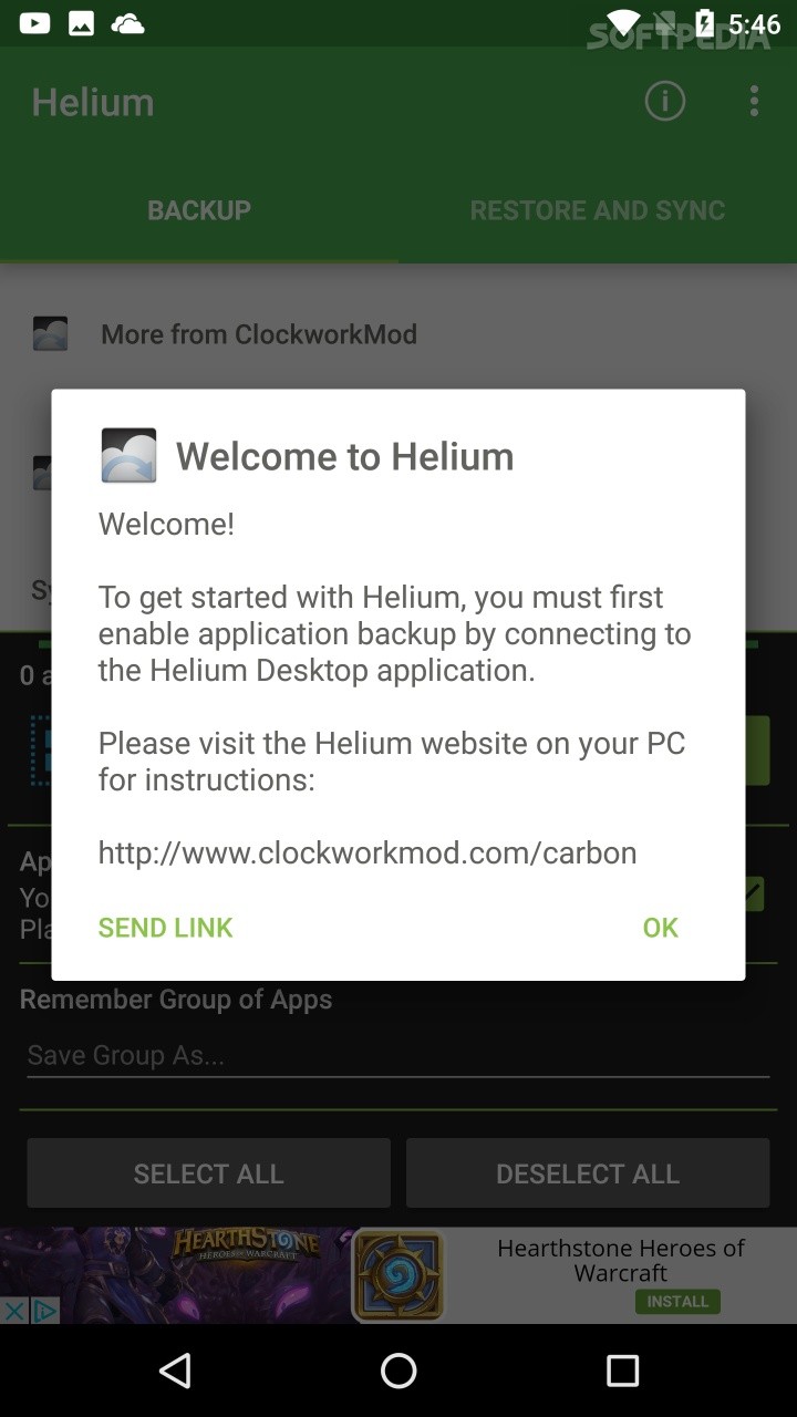 Helium screenshot #0