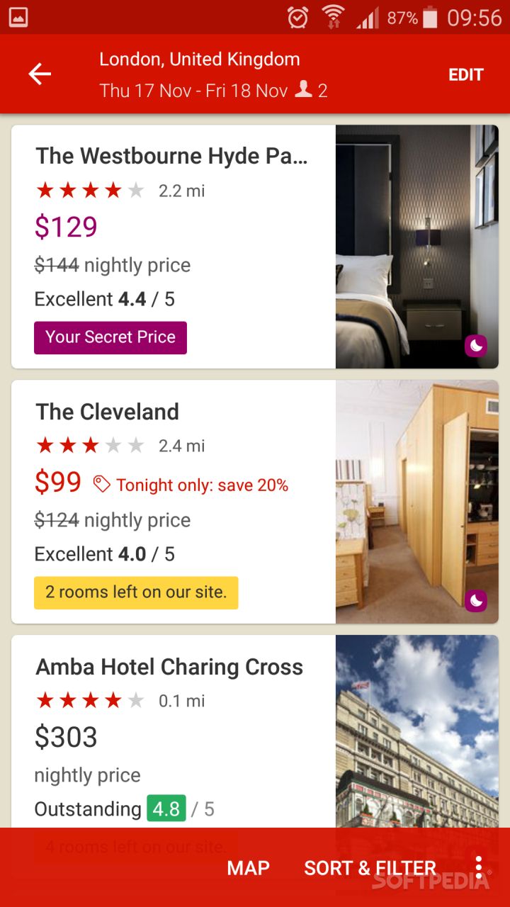 Hotels.com screenshot #1