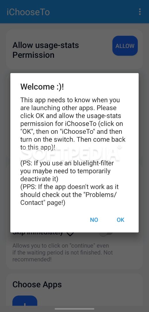 iChooseTo - think twice before opening an app! screenshot #0