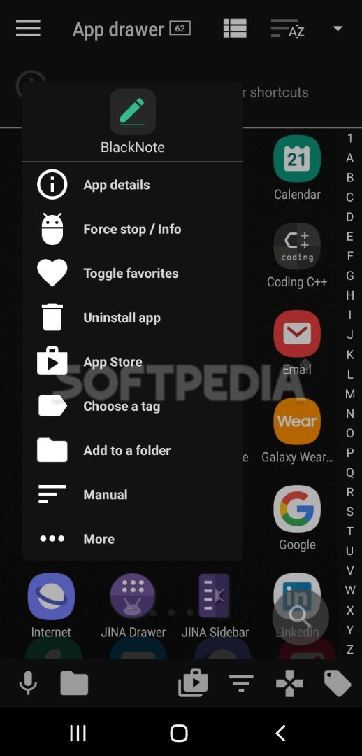 JINA: App Drawer, Sidebar & Folder Organizer screenshot #1