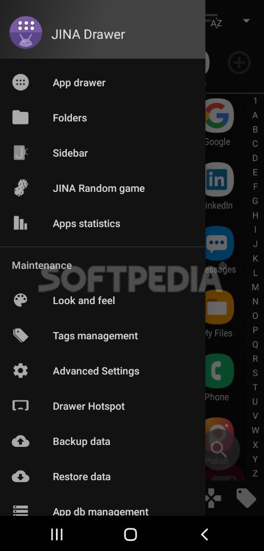 JINA: App Drawer, Sidebar & Folder Organizer screenshot #5
