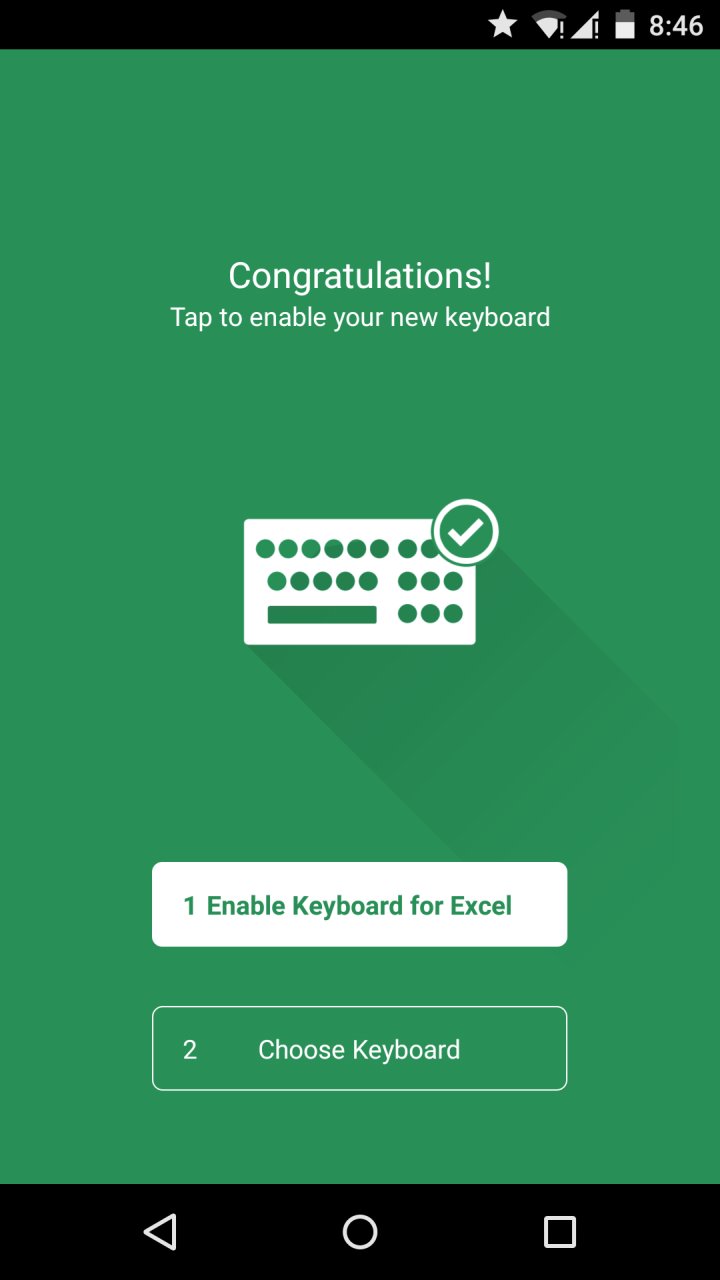Keyboard for Excel screenshot #1