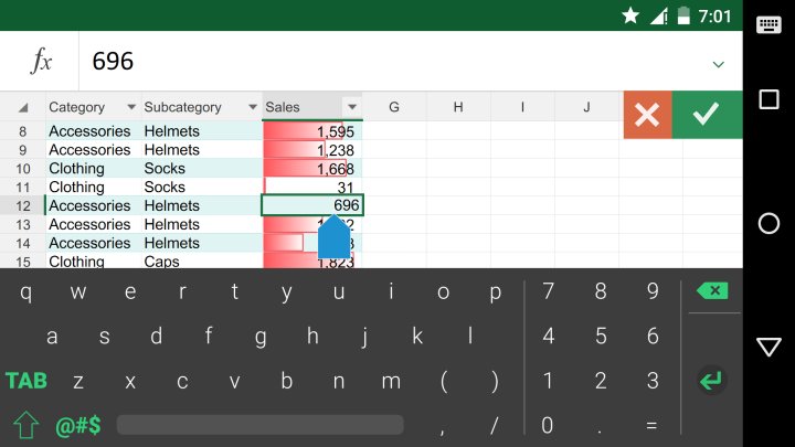 Keyboard for Excel screenshot #5