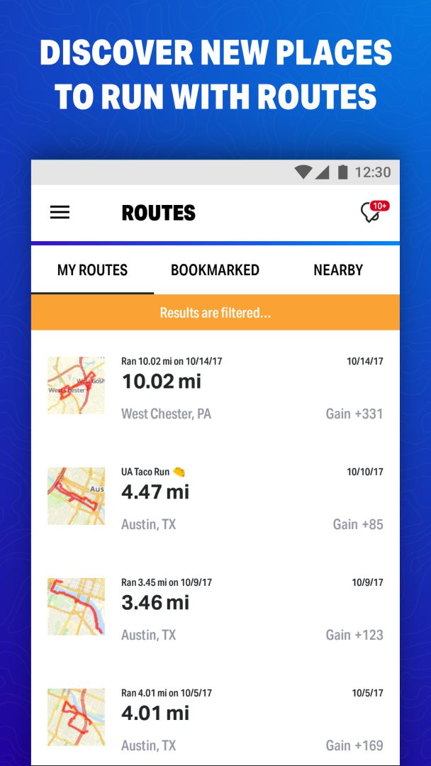 Map My Fitness Workout Trainer screenshot #2