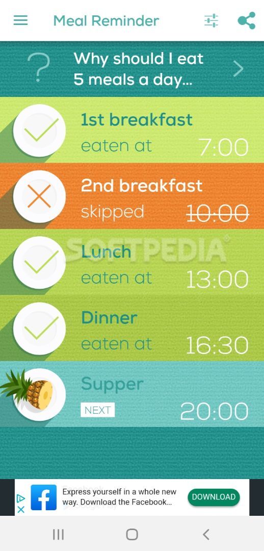 Meal Reminder - Weight Loss screenshot #1