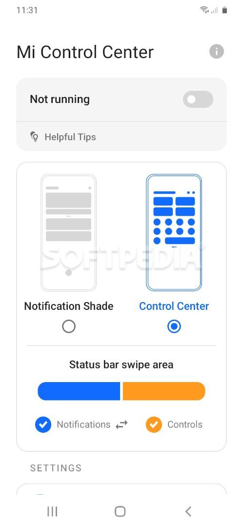 Mi Control Center: Notifications and Quick Actions screenshot #0