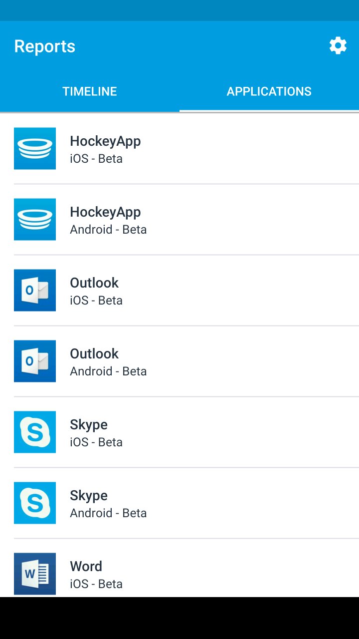 Microsoft HockeyApp Reports screenshot #0