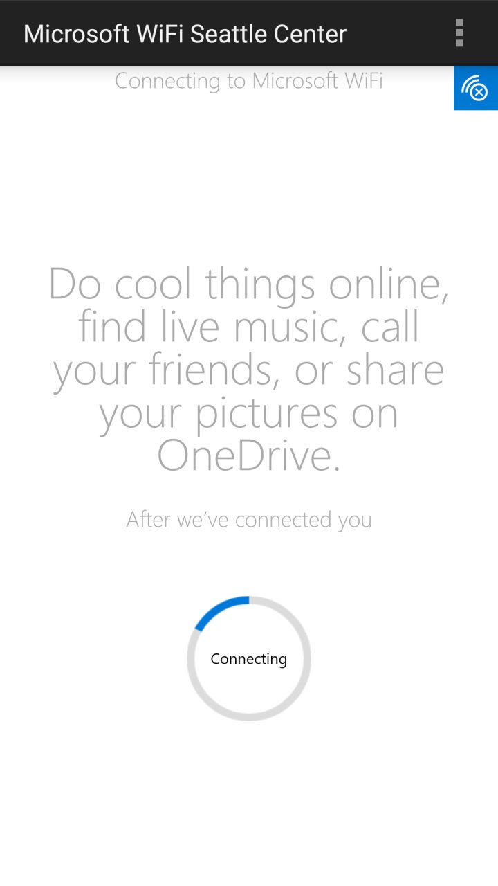 Microsoft Wi-Fi screenshot #0