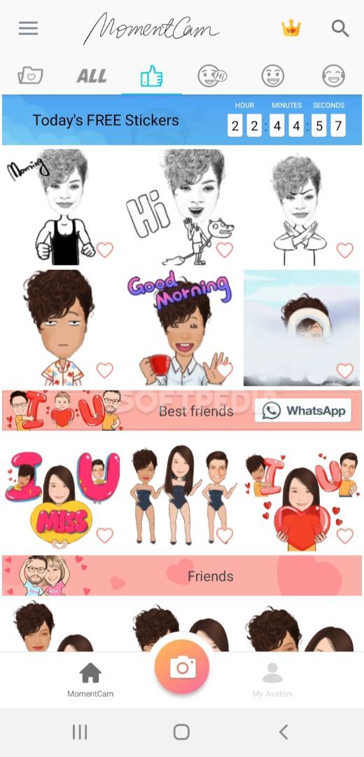 MomentCam Cartoons & Stickers screenshot #2
