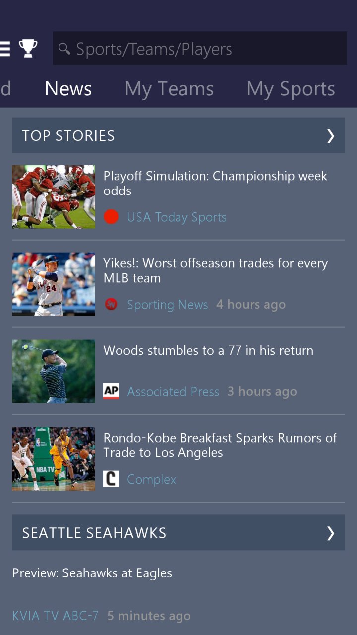 MSN Sports screenshot #1