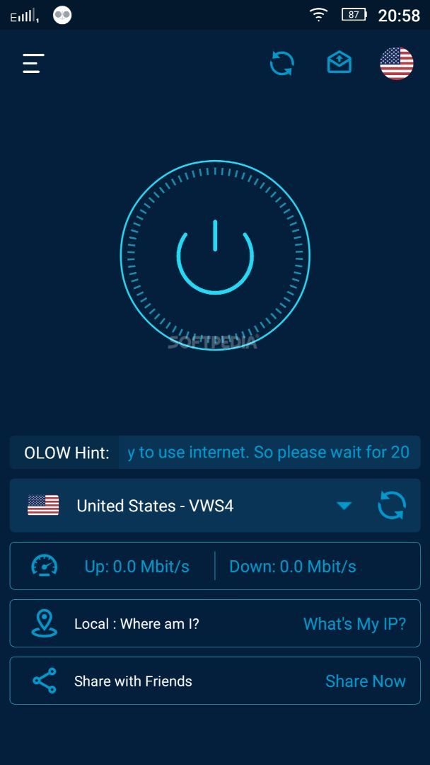 OLOW VPN - Unlimited Free VPN screenshot #1