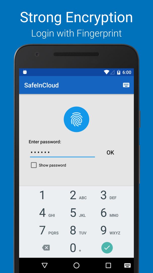 Password Manager SafeInCloud screenshot #0