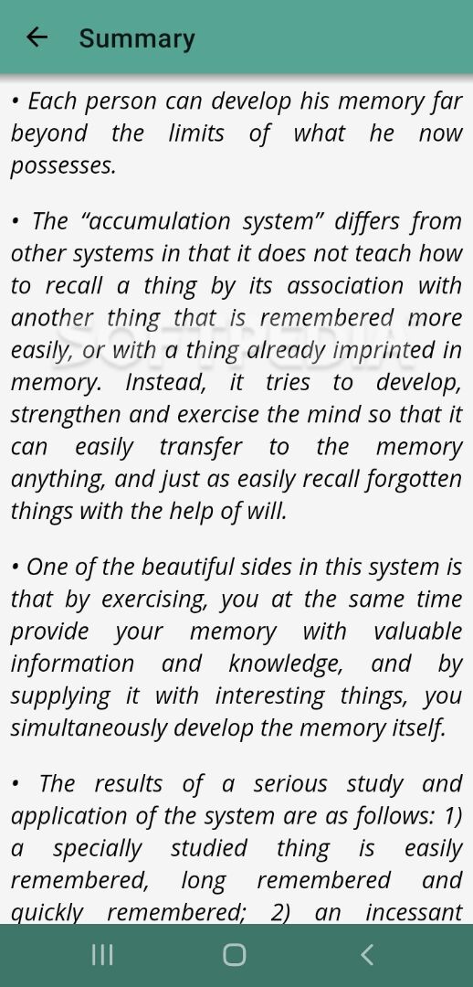 Phenomenal Memory - Brain And Memory Development screenshot #2