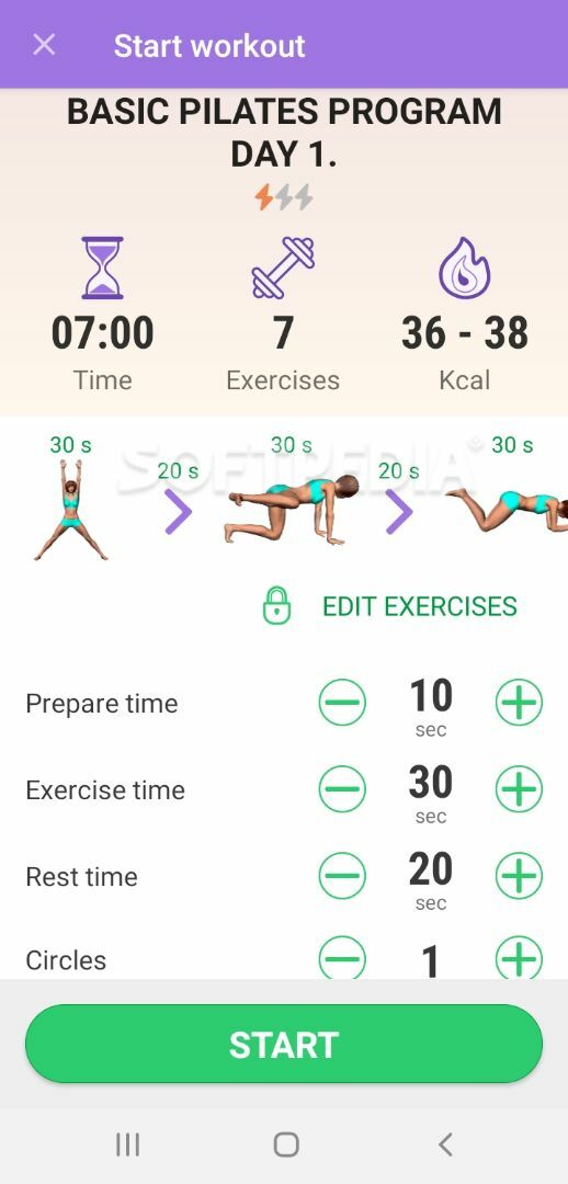 Pilates workout routine－Fitness exercises at home screenshot #1
