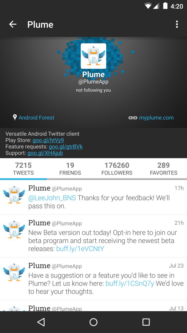 Plume for Twitter screenshot #4