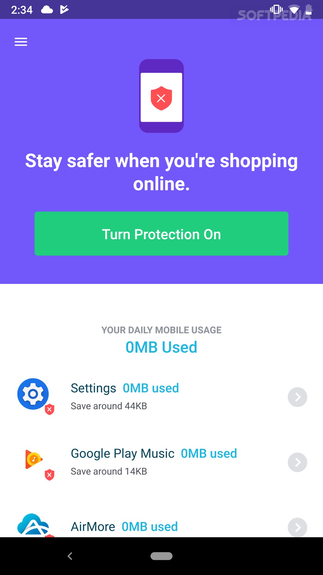 Protect Free VPN+Data Manager screenshot #2