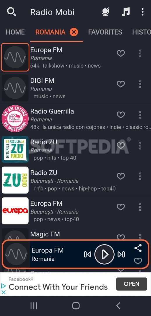 80000+ Free FM Stations - Radio Mobi - World Radio screenshot #1