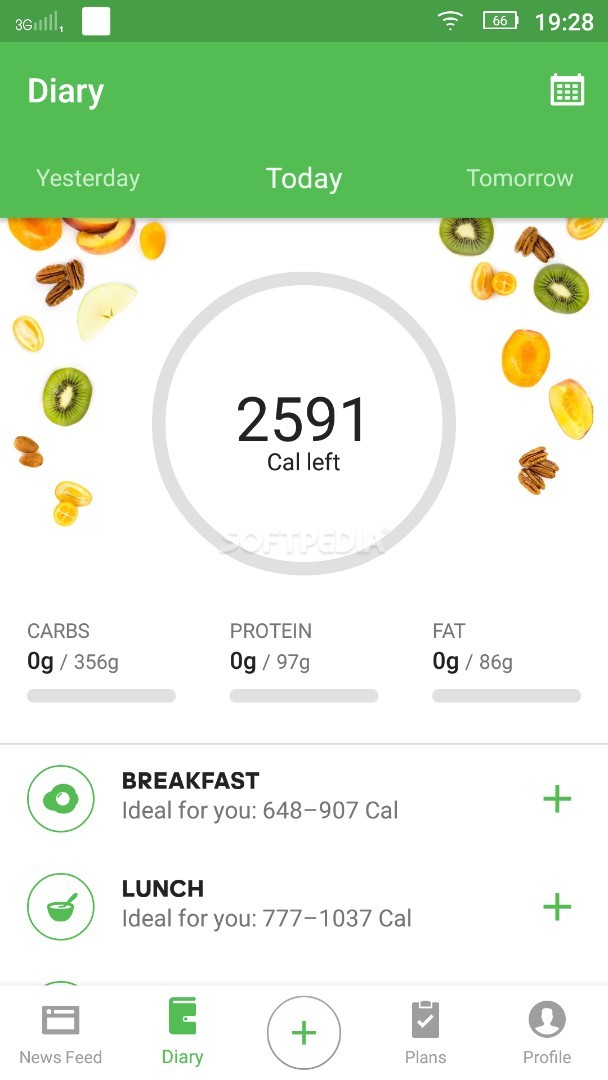 Runtastic Balance Calorie Calculator, Food Tracker screenshot #0